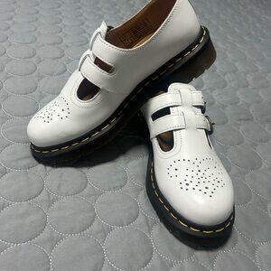 Dr. Martens White Flats with Chunky Sole
